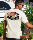 Retro Surf 808 - Coconut Dyed Short Sleeve Crewneck T-Shirt