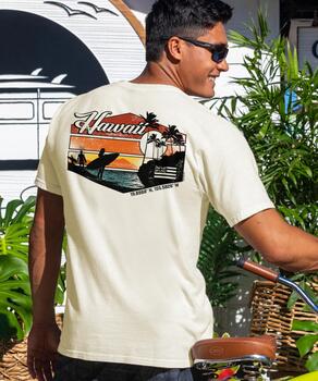 Retro Surf 808 - Coconut Dyed Short Sleeve Crewneck T-Shirt