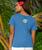 Aloha Seahorse - Blue Hawaii Dyed Short Sleeve Scoop Neck T-Shirt