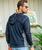Outline Woodie - Black/Charcoal Long Sleeve Longboard Hooded Tee