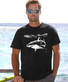 Wyland&amp;reg; Great White Brushed - Jet Black Short Sleeve Pima T-Shirt