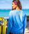 Spun Sun Mosaic - Blue Hawaii Dyed Long Sleeve Crewneck T-Shirt