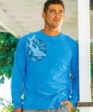 Tribal Mano School - Blue Hawaii Dyed Long Sleeve Crewneck T-Shirt