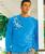 Tribal Mano School - Blue Hawaii Dyed Long Sleeve Crewneck T-Shirt