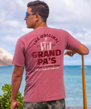 Original Handy Dad - Paradise Red Dyed Short Sleeve Crewneck T-Shirt