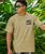 Humu Woodblock - Kona Coffee Dyed Short Sleeve Crewneck T-Shirt