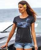 Honu Paradise - Jet Black Short Sleeve Pima T-Shirt