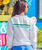 Amy Retro Stripes - White Long Sleeve Lightweight Pullover