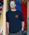 Hawaii Islands Surfing Paradise - Navy Short Sleeve Crewneck T-Shirt