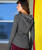 Hibiscus Graffiti - Gray Heather Long Sleeve Harmony Hooded T