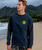 Tribal Manta Circle - Navy Long Sleeve Crewneck T-Shirt