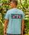 Twilight Floral Band - Cool Blue Short Sleeve Pima T-Shirt