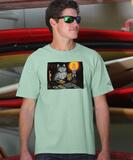 B. Kliban Tarot Cat - Key Lime Dyed Short Sleeve Crewneck T-Shirt