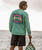 Paradise Sunset Lounge - Key Lime Dyed Long Sleeve Crewneck T-Shirt