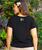 Quilt Montage - Black Short Sleeve Scoop Neck T-Shirt