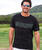 Hoomanao Stripe - Jet Black Short Sleeve Pima T-Shirt