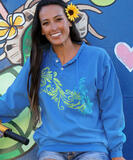 Harmony - Blue Hawaii Dyed Long Sleeve Lightweight Pullover