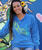 Harmony - Blue Hawaii Dyed Long Sleeve Lightweight Pullover