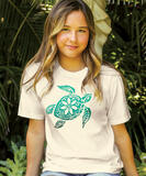 Retro Honu Floral - Coconut Dyed Short Sleeve Crewneck T-Shirt