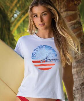 American Traditions - White Short Sleeve Crewneck T-Shirt