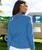 Tropical Doodle - Blue Hawaii Dyed Long Sleeve Crewneck T-Shirt