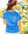 Hibiscus Lei Po'o - Blue Hawaii Dyed Short Sleeve Scoop Neck T-Shirt