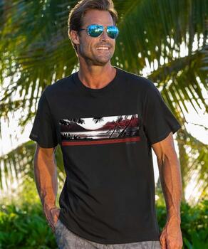 Vintage Island Band - Jet Black Short Sleeve Pima T-Shirt