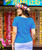 Plumeria Circle - Blue Hawaii Dyed Short Sleeve Scoop Neck T-Shirt