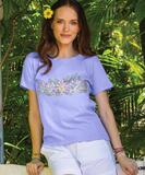 Naupaka - Lavender Dyed Short Sleeve Scoop Neck T-Shirt