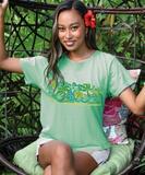 Colorful Beach Band - Key Lime Dyed Short Sleeve Scoop Neck T-Shirt