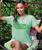 Colorful Beach Band - Key Lime Dyed Short Sleeve Scoop Neck T-Shirt