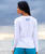 Row Of Palms - White Long Sleeve Crewneck T-Shirt