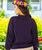 Hibiscus Lei Po'o - Blackberry Dyed Long Sleeve Lightweight Pullover