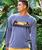 Panoramic Sunset - Crater Dyed&reg; Long Sleeve Crewneck T-Shirt