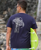 Tribal Manta Flow - Indigo Short Sleeve Pima T-Shirt