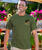 Vintage Elk - Olive Dyed Short Sleeve Crewneck T-Shirt