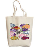 B. Kliban So Many Fish - Natural Weekend Tote