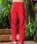 Candy Apple Red Dyed Twill Pants