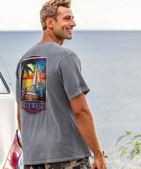 Key West Sunset - Crater Dyed® Short Sleeve Crewneck T-Shirt