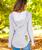 Sea Creatures - White Grey Heather Long Sleeve Harmony Hooded T