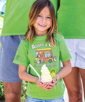 Hawaiian Humane Society Adopt A Cat Ice Cream Treats - Kiwi Dyed Short Sleeve Crewneck T-Shirt