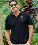 Mana Dragon - Black Short Sleeve Pique' Polo Shirt