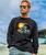 B. Kliban Tail Light Reading Cat - Black Long Sleeve Crewneck T-Shirt