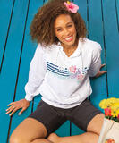 Floral Blends - White Long Sleeve Lightweight Pullover
