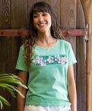 Blackberry Band - Key Lime Dyed Short Sleeve Scoop Neck T-Shirt