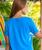 Tranquil Lotus - Blue Hawaii Dyed Short Sleeve Scoop Neck T-Shirt