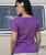 Raiatea - Violet Short Sleeve Pima V-Neck T-Shirt