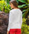 Poinsettia Holly Band - White Long Sleeve Crewneck T-Shirt