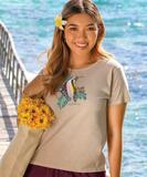 Radiant Moorish Idol - Kona Coffee Dyed Short Sleeve Scoop Neck T-Shirt