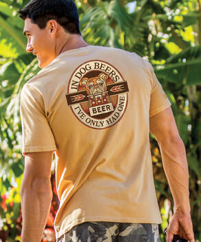 In Dog Beers - Beer Dyed Short Sleeve Crewneck T-Shirt